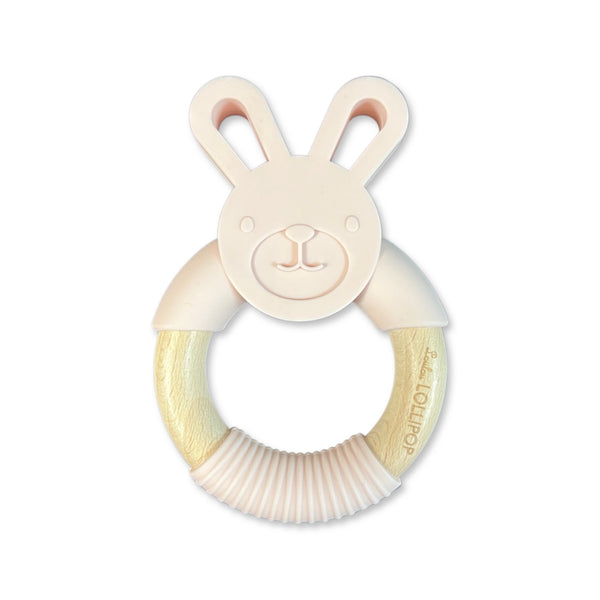 Bunny Silicone and Wood Teether