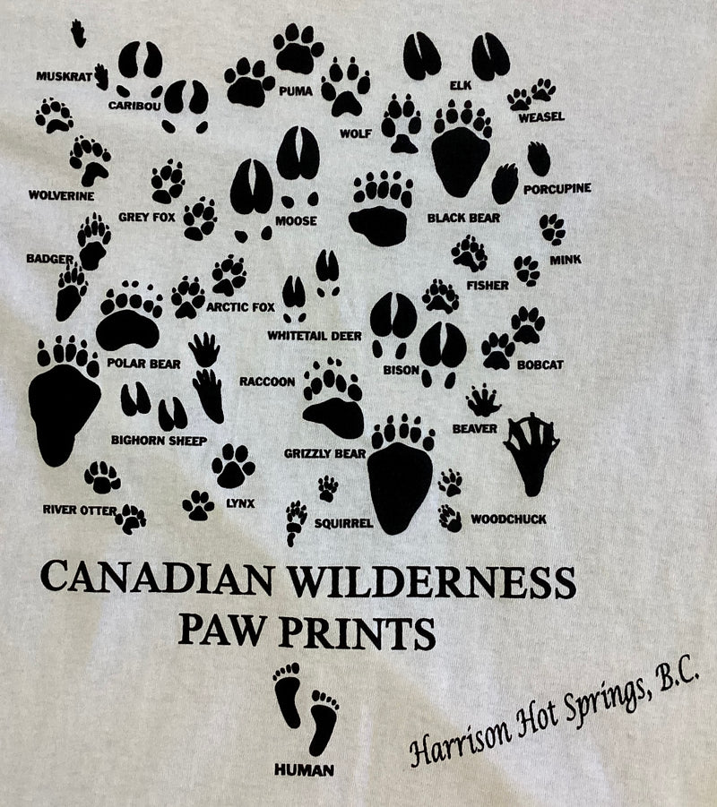 Kids Canadian Wilderness Paw Prints Shirts