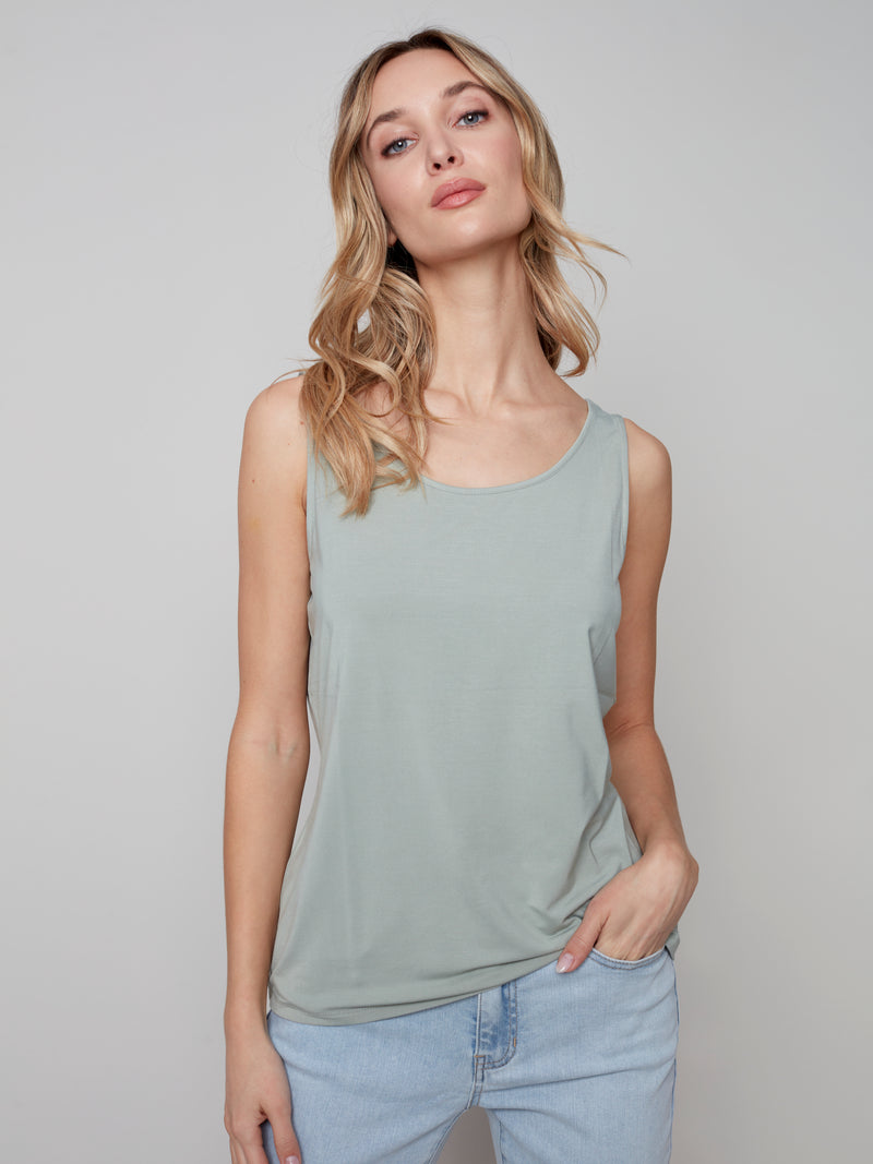 Bamboo Viscose Reversible Cami- Basil