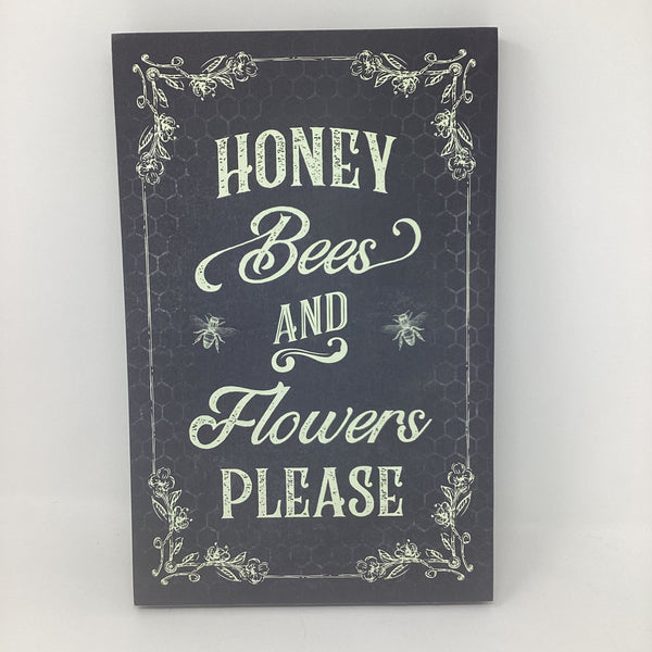 Chalkboard look Sign-  Honey Bees