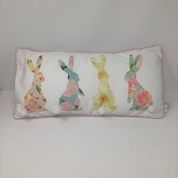 Throw Pillow - Floral Bunnies