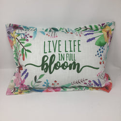 Throw Pillow - Live Life in Full Bloom