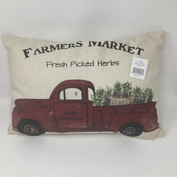 Throw Pillow - Farmers Market