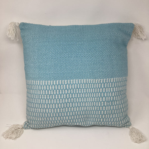 Throw Pillow - Teal Woven