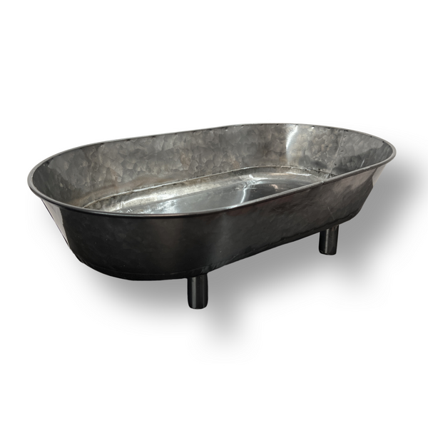 Gunmetal Oval Tub Planter Set