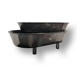 Gunmetal Oval Tub Planter Set