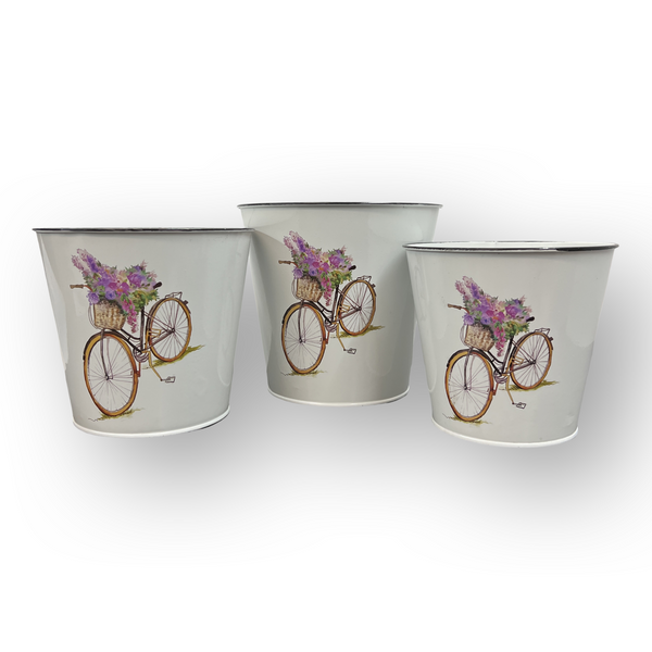 Spring Floral Planter Set