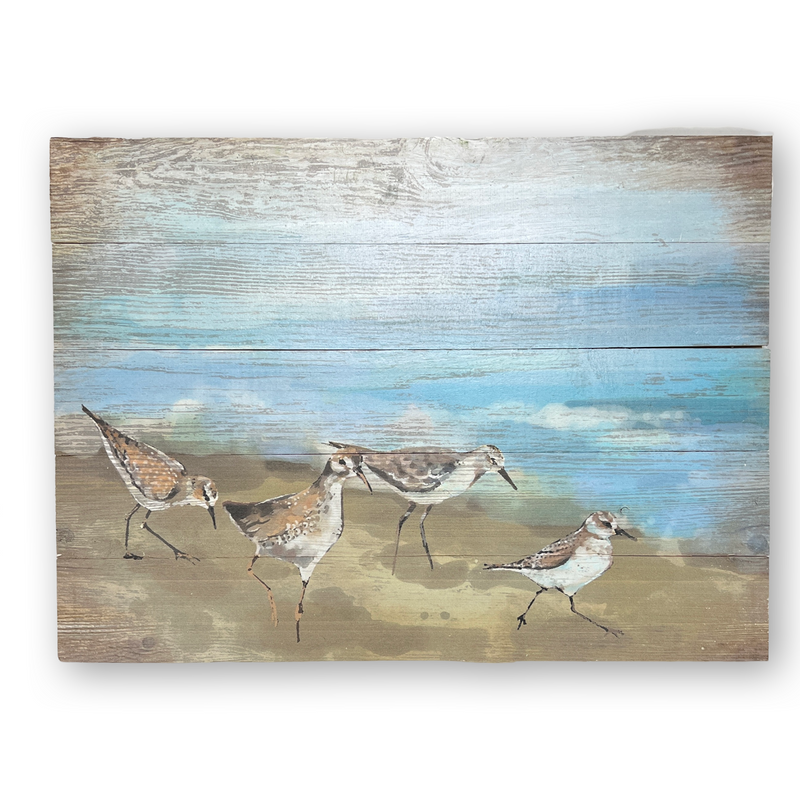 Wooden Wall Art-Sandpipers