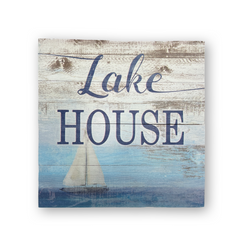 Wooden Wall Art- Lake House