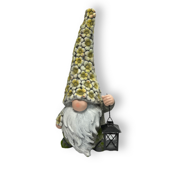 Floral Gnome Statue