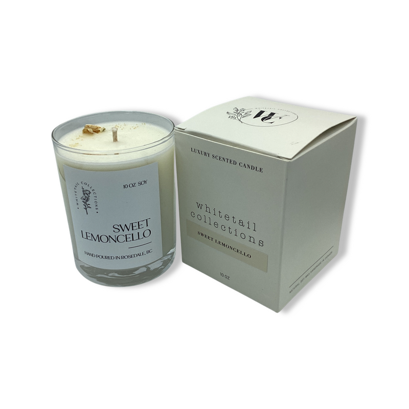 sweet lemoncello 10 ounce soy candle by whitetail collections