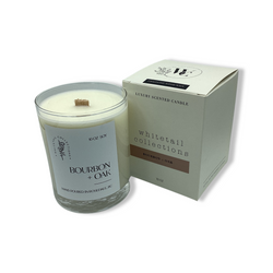 bourbon and oak 10 ounce soy candle by whitetail collections