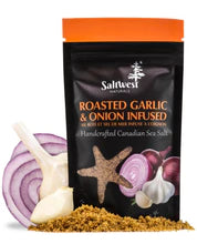Saltwest Seasoning Salt- Roasted Garlic & Onion infused