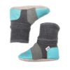 Nooks- Embroidered Wool Booties “Lagoon”