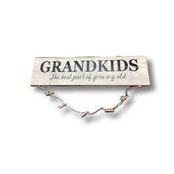 Grandkids, the best part of growing old- Hanging Sign