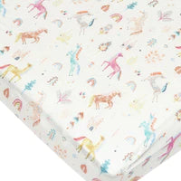 LouLou Lollipop- Fitted Crib Sheet Unicorn Dream