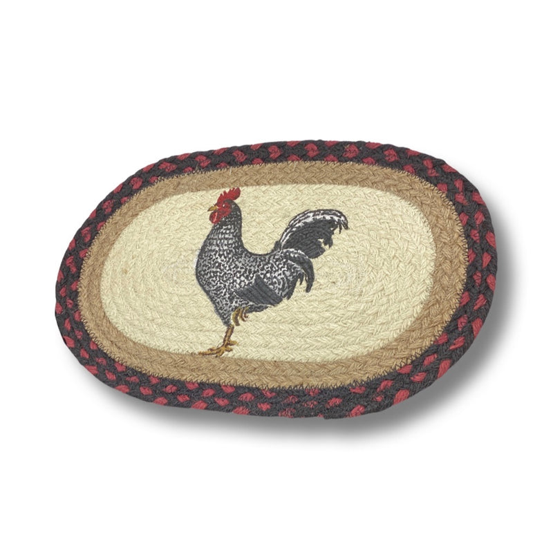 Table mat- Black & White Rooster