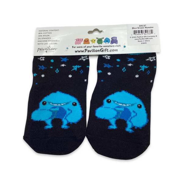 Monster Munchkins Baby Socks- Blue Snack Monster