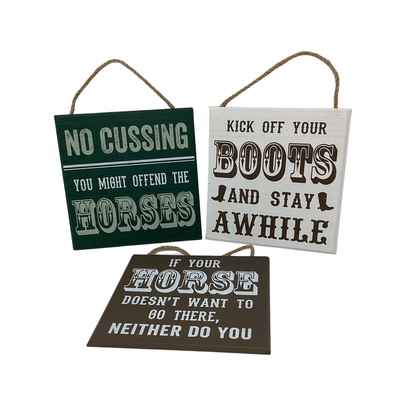 Hanging Country fun signs