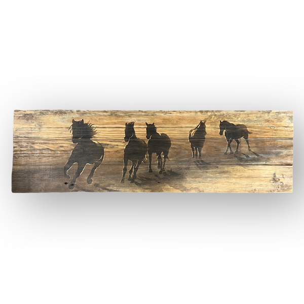 Wooden Wall Art-Horses